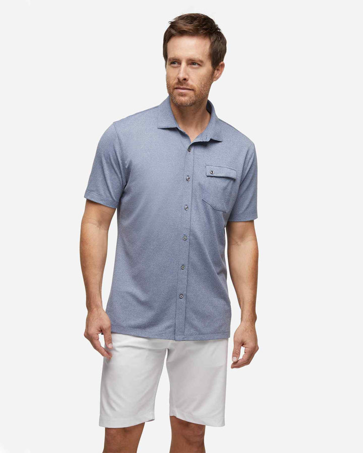 Lay-Low Short Sleeve Button Down - Ocean Navy – Devereux